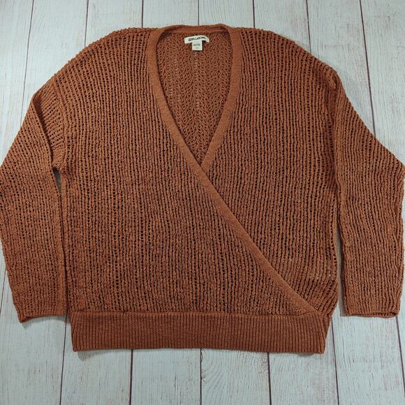 Billabong rust wrap sweater sz L - Picture 6 of 10